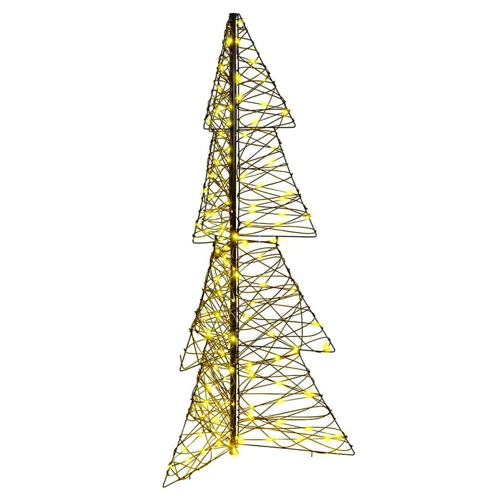 Weihnachtsbaum mit 160 LEDs Warmes Weiß 150 cm Rattan