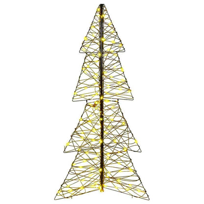 Weihnachtsbaum mit 160 LEDs Warmes Weiß 150 cm Rattan