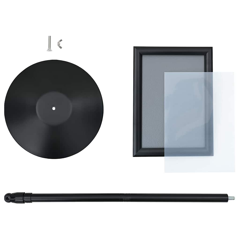 Podest-Posterständer Silber A4 PVC und Stahl