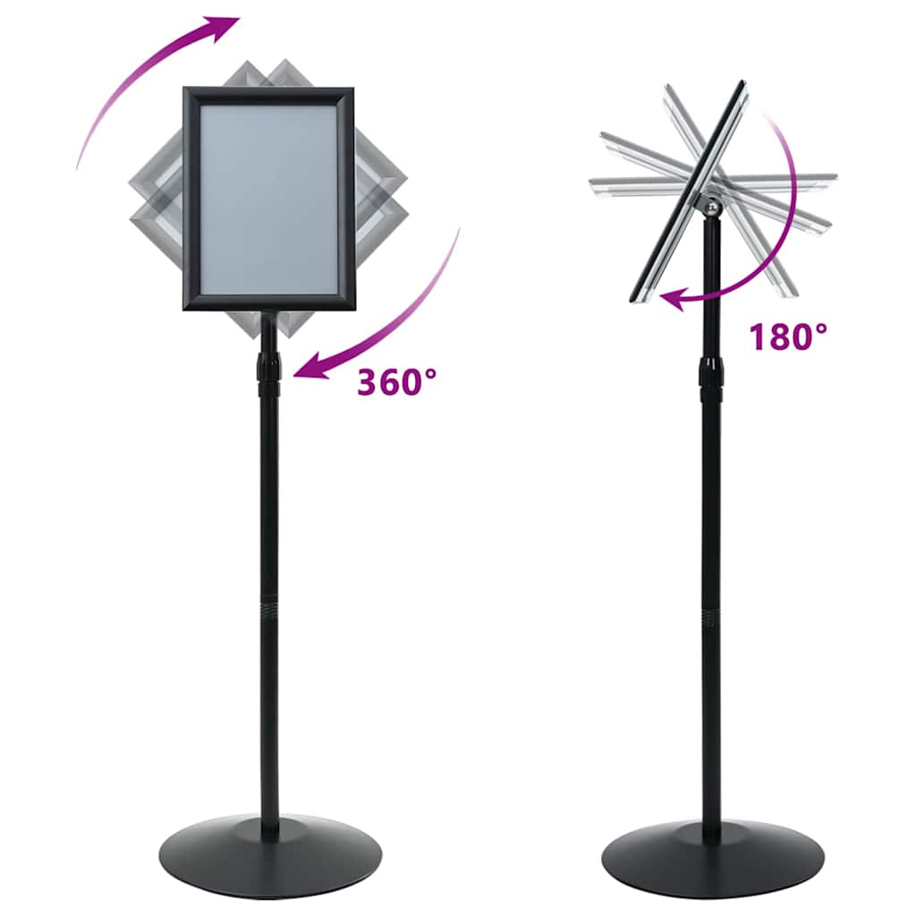 Podest-Posterständer Silber A4 PVC und Stahl