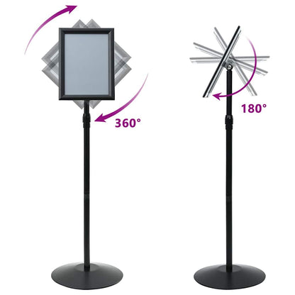 Podest-Posterständer Silber A4 PVC und Stahl