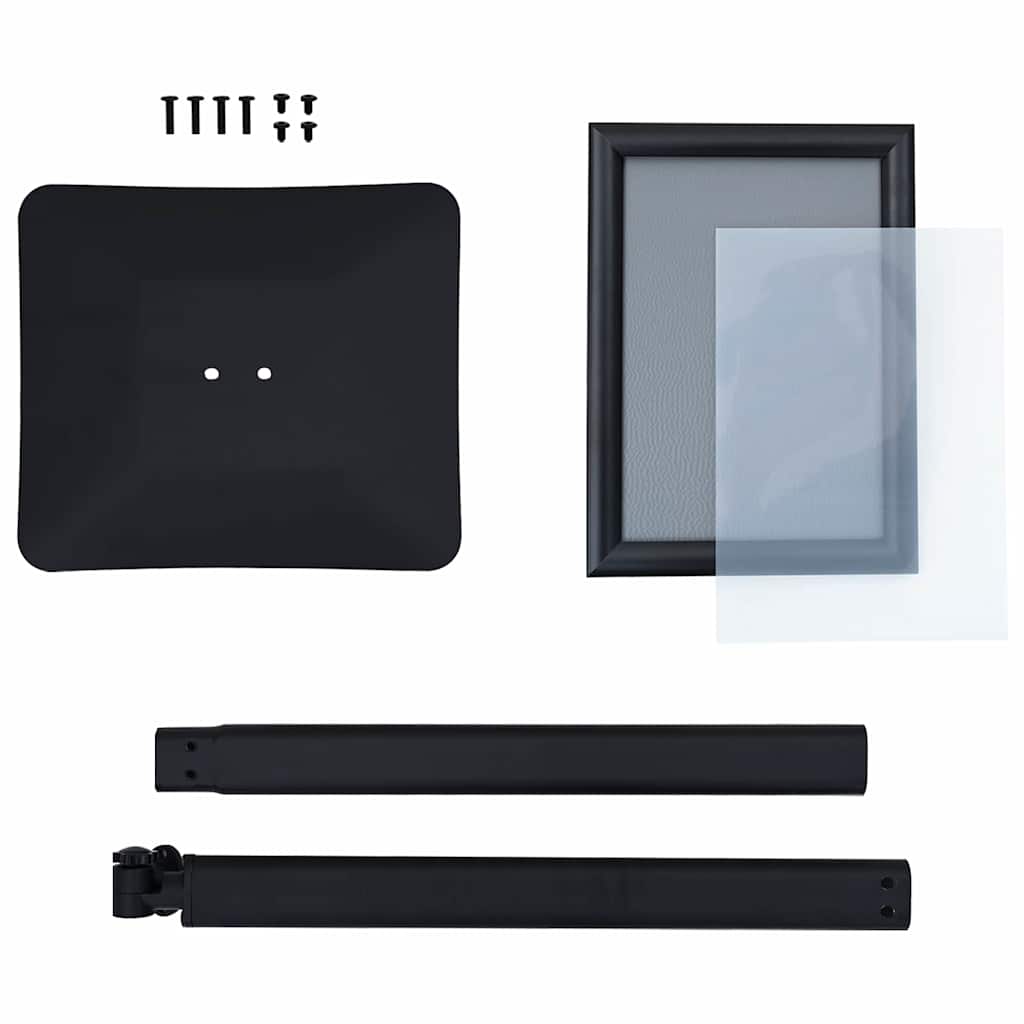 Podest-Posterständer Silber A4 Gusseisen