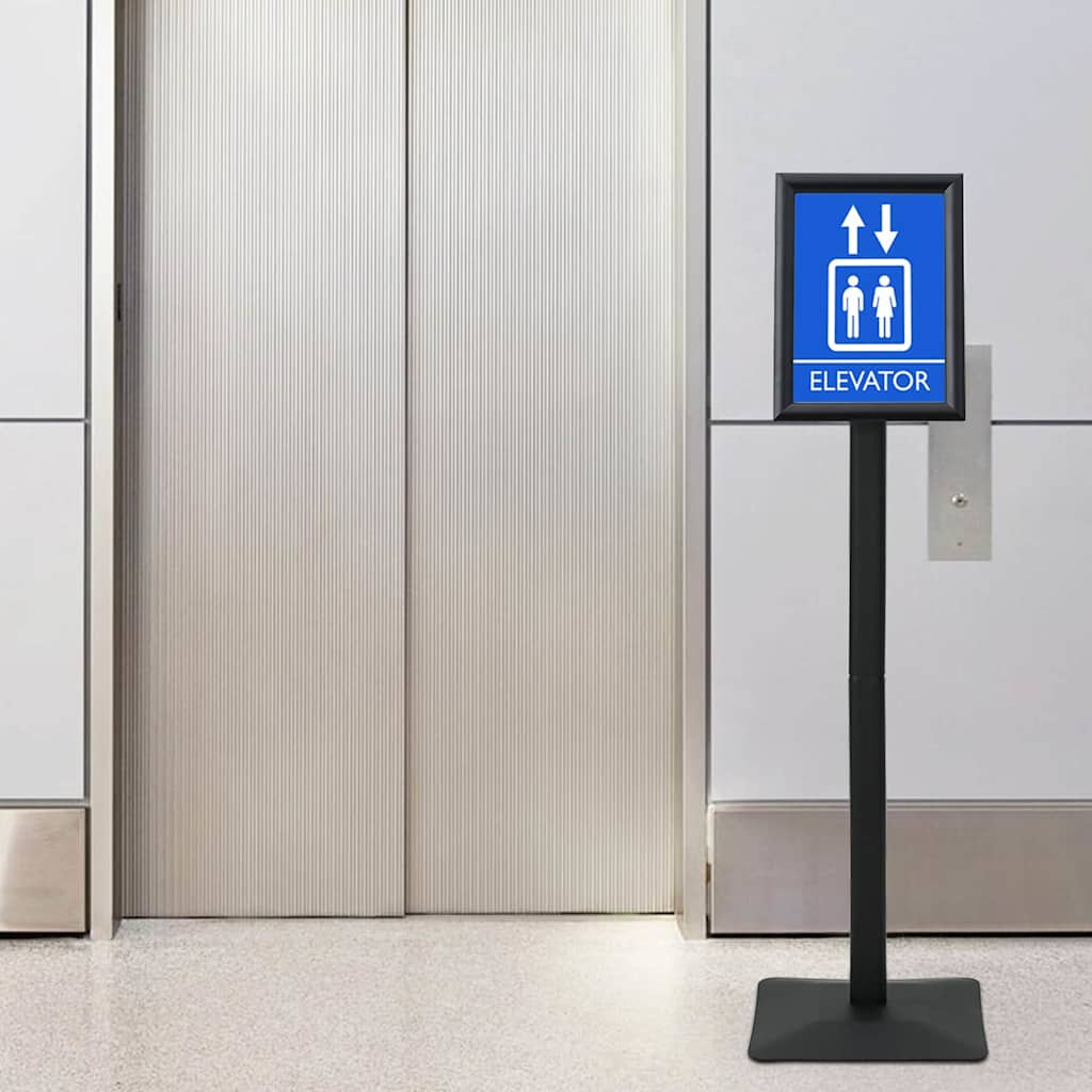 Podest-Posterständer Silber A4 Gusseisen