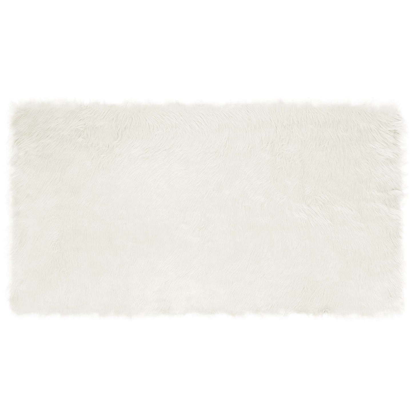 vidaXL Kunstschaffell Teppich Tafalla Weiß 60 x 110 cm Polyester