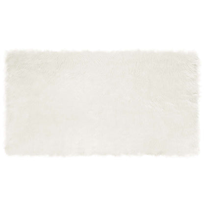 vidaXL Kunstschaffell Teppich Tafalla Weiß 60 x 110 cm Polyester