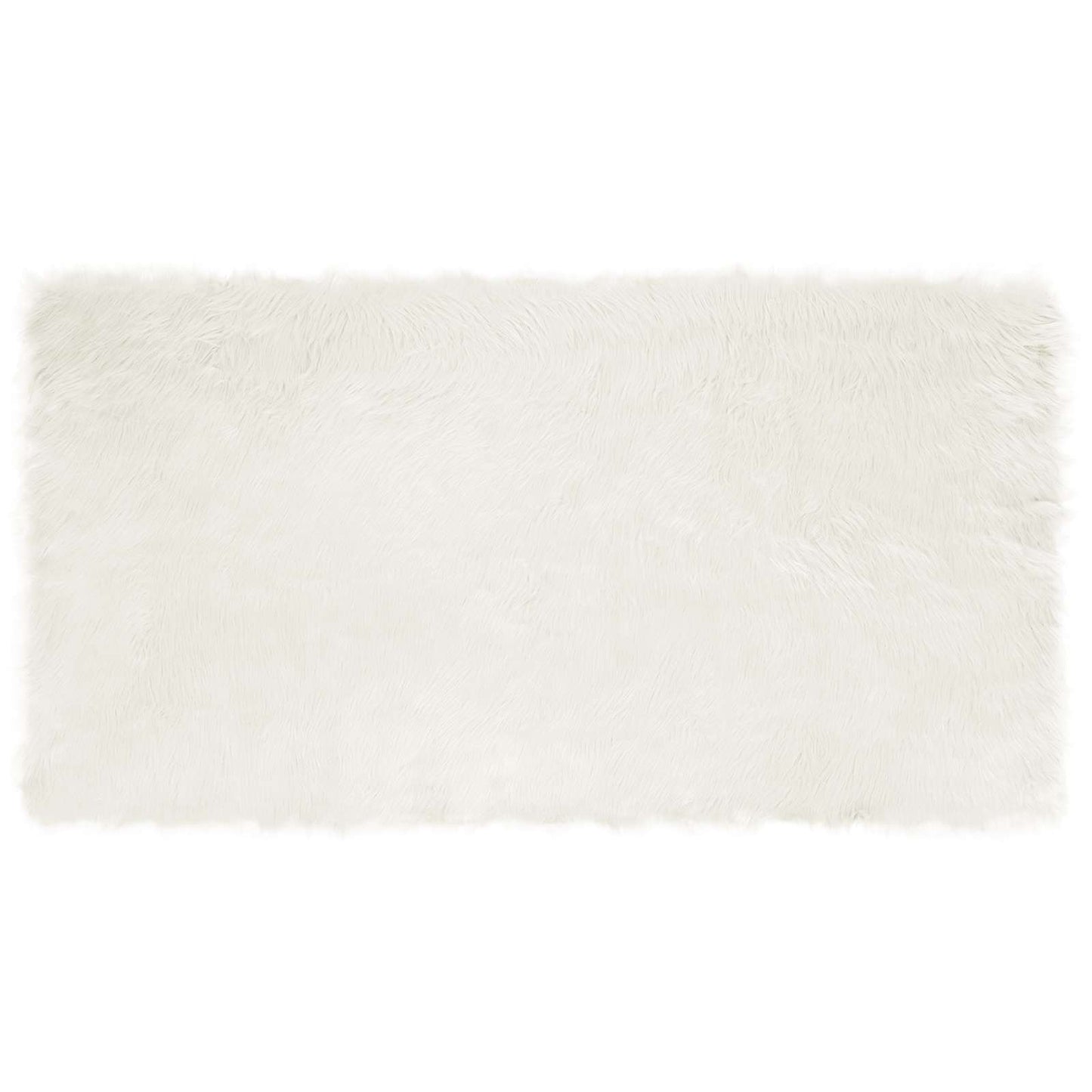 vidaXL Kunstschaffell Teppich Tafalla Weiß 80 x 150 cm Polyester