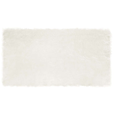 vidaXL Kunstschaffell Teppich Tafalla Weiß 80 x 150 cm Polyester