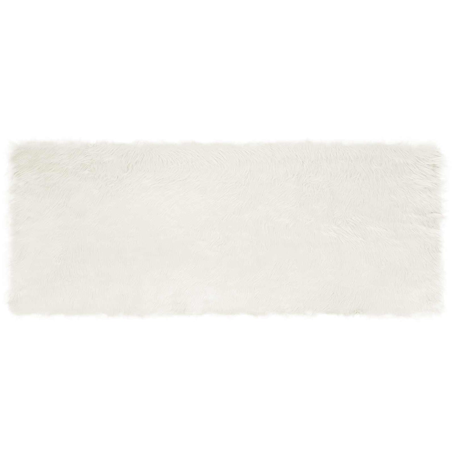 vidaXL Kunstschaffell Teppich Tafalla Weiß 80 x 200 cm Polyester