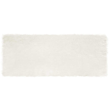 vidaXL Kunstschaffell Teppich Tafalla Weiß 80 x 200 cm Polyester