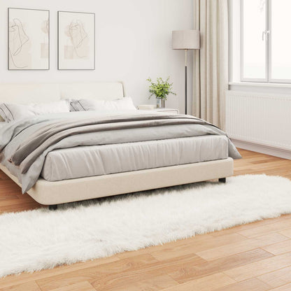 vidaXL Kunstschaffell Teppich Tafalla Weiß 80 x 250 cm Polyester