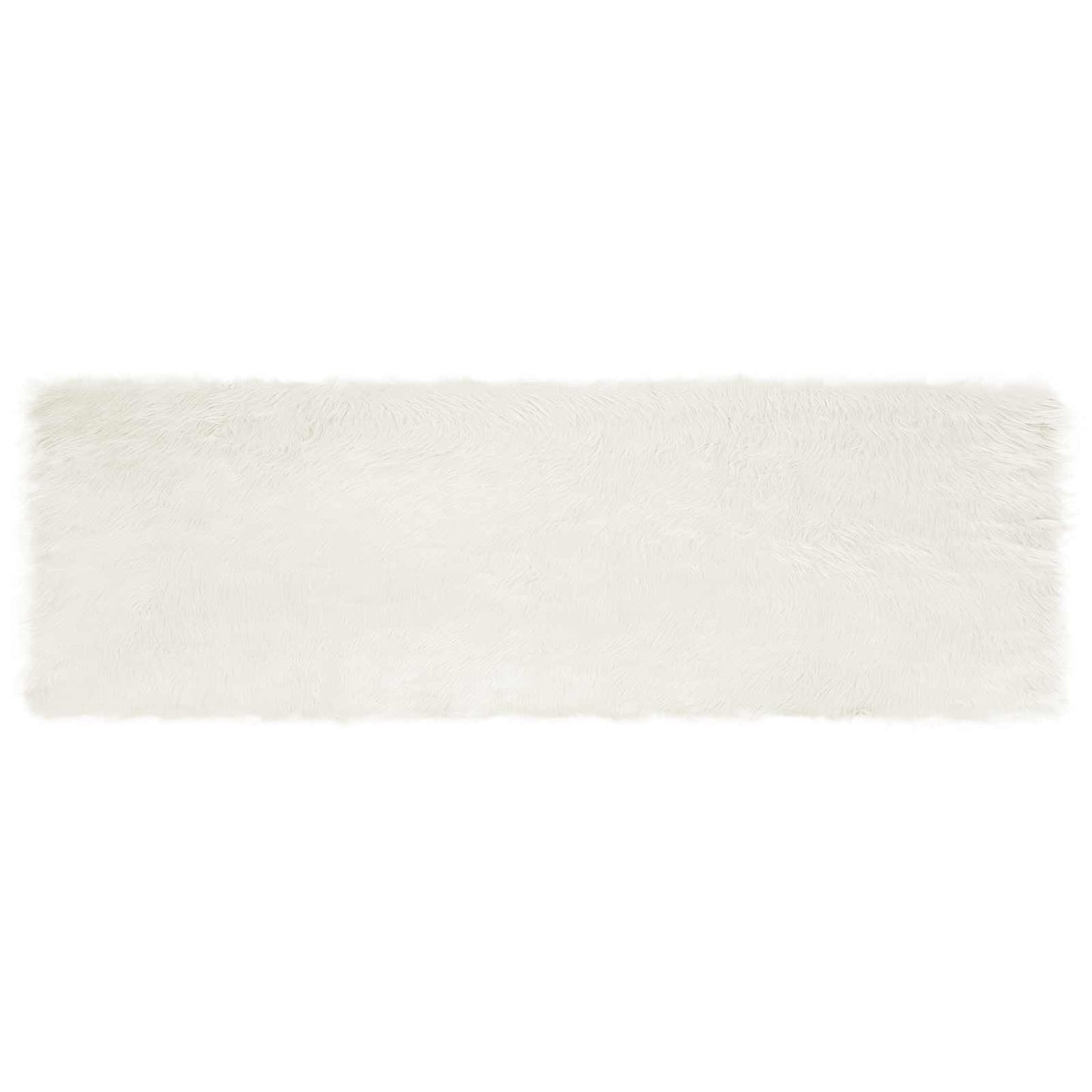 vidaXL Kunstschaffell Teppich Tafalla Weiß 80 x 250 cm Polyester