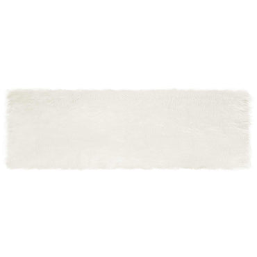 vidaXL Kunstschaffell Teppich Tafalla Weiß 80 x 250 cm Polyester