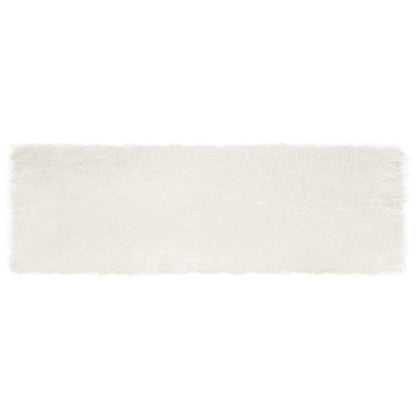 vidaXL Kunstschaffell Teppich Tafalla Weiß 80 x 250 cm Polyester