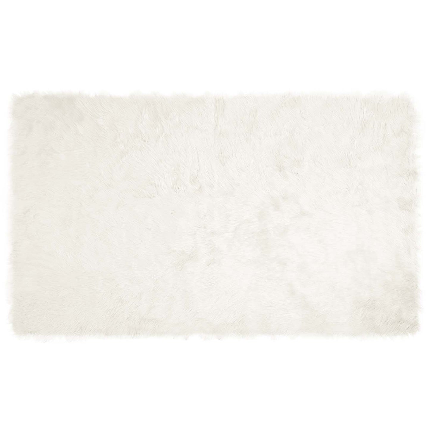 Kunstschaffell Teppich Tafalla Weiß 100 x 200 cm Polyester