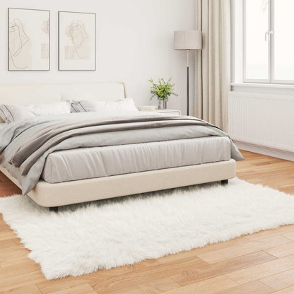 vidaXL Kunstschaffell Teppich Tafalla Weiß 120 x 170 cm Polyester