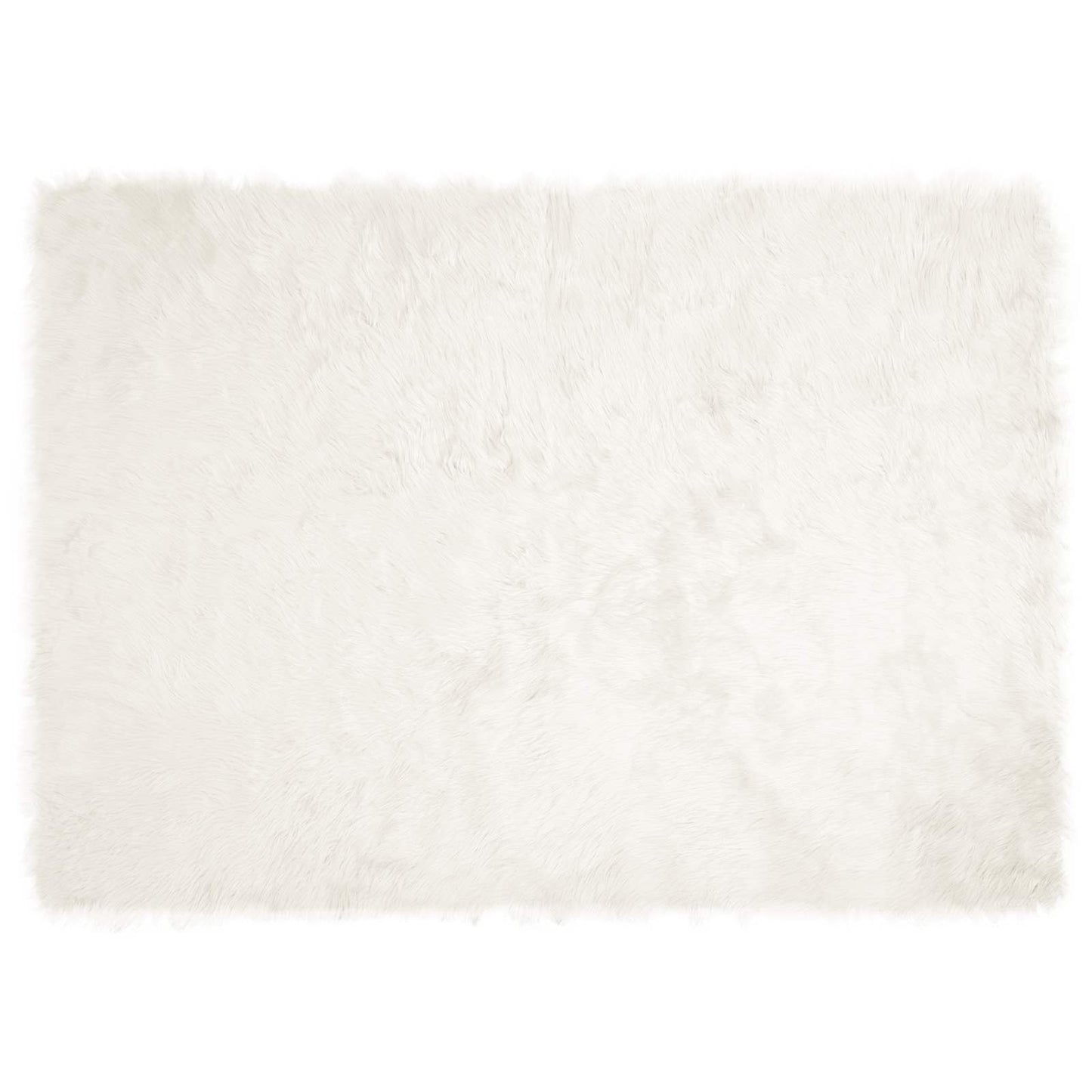 vidaXL Kunstschaffell Teppich Tafalla Weiß 120 x 170 cm Polyester