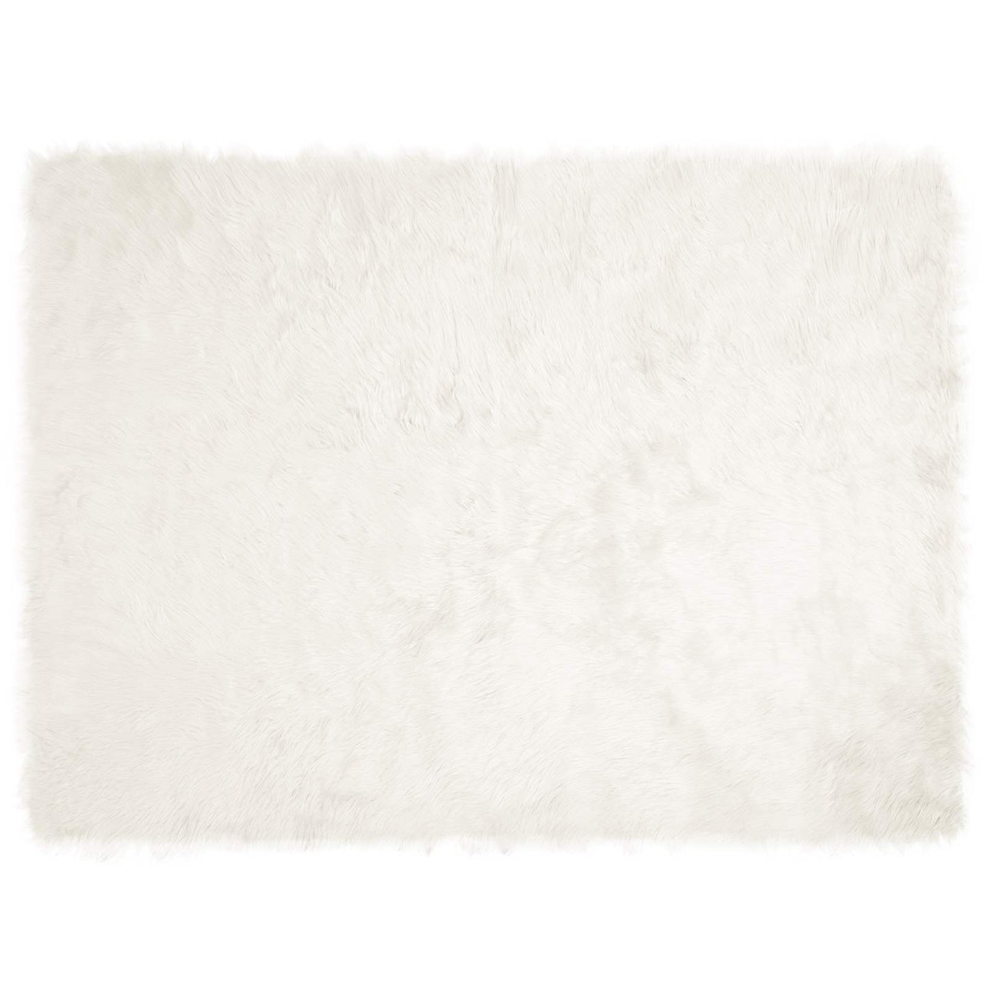 vidaXL Kunstschaffell Teppich Tafalla Weiß 160 x 230 cm Polyester