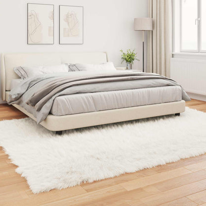 vidaXL Kunstschaffell Teppich Tafalla Weiß 200 x 280 cm Polyester