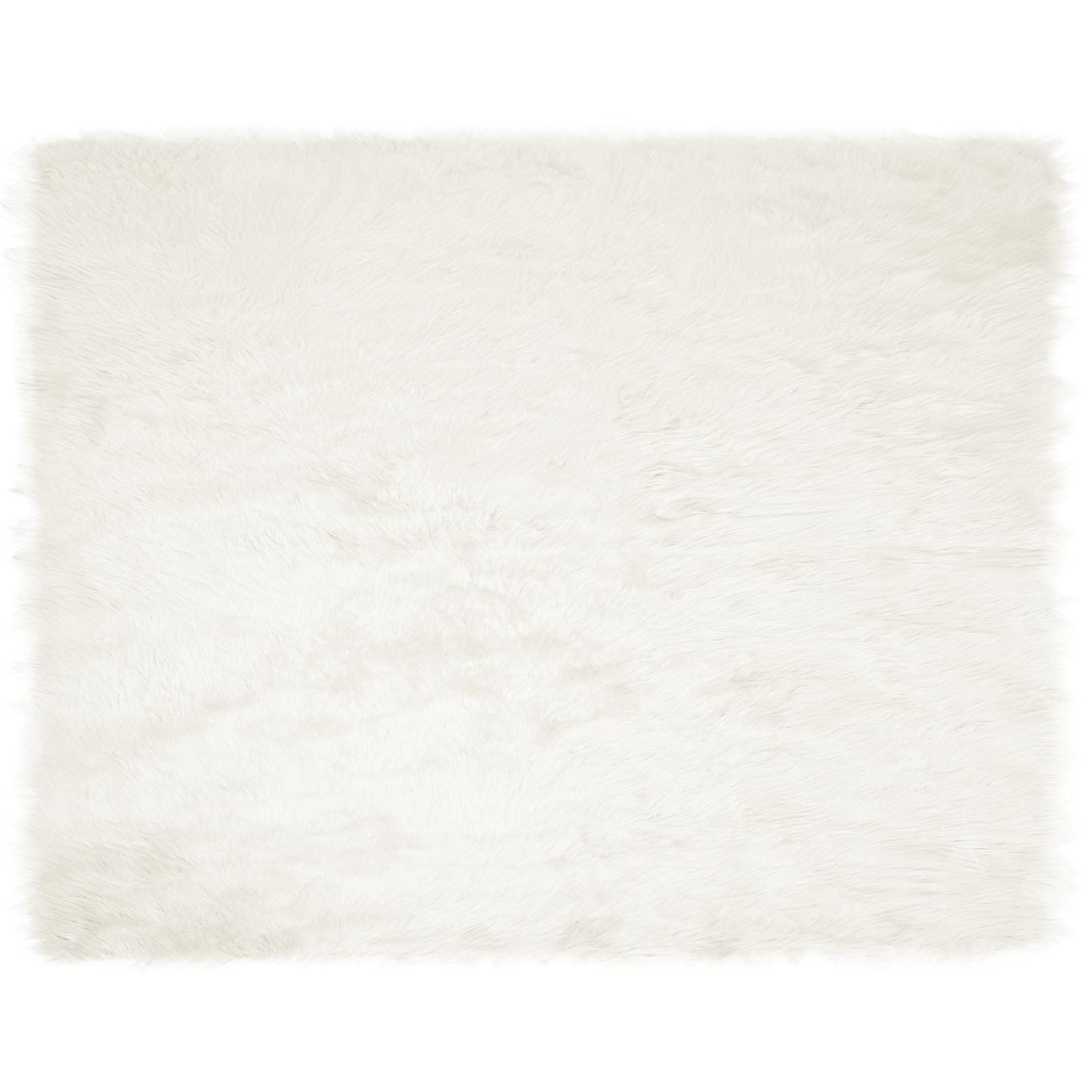 vidaXL Kunstschaffell Teppich Tafalla Weiß 200 x 280 cm Polyester