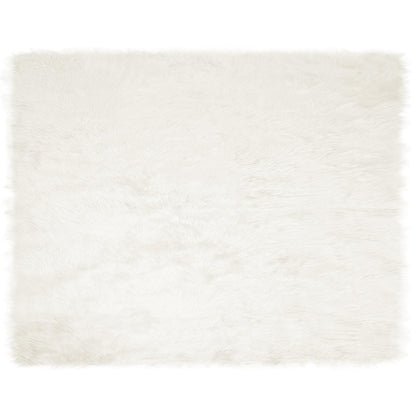 vidaXL Kunstschaffell Teppich Tafalla Weiß 200 x 280 cm Polyester