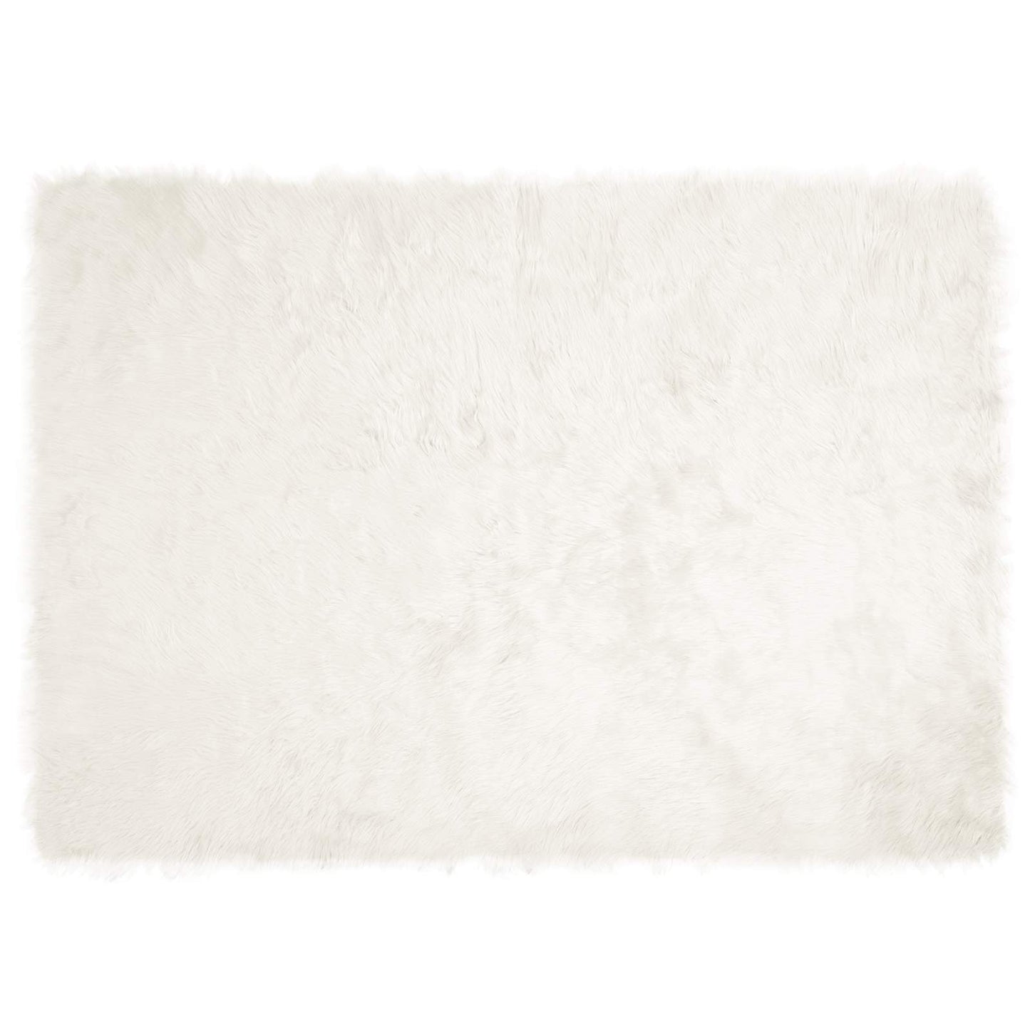 vidaXL Kunstschaffell Teppich Tafalla Weiß 240 x 340 cm Polyester