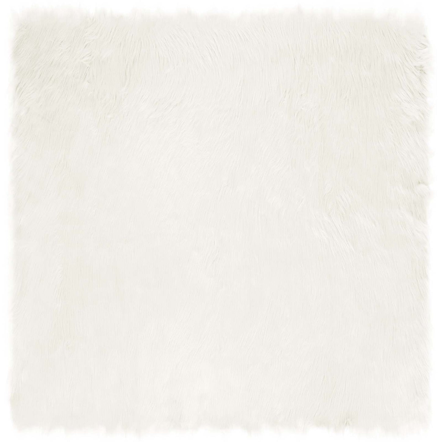 vidaXL Kunstschaffell Teppich Tafalla Weiß 160 x 160 cm Polyester