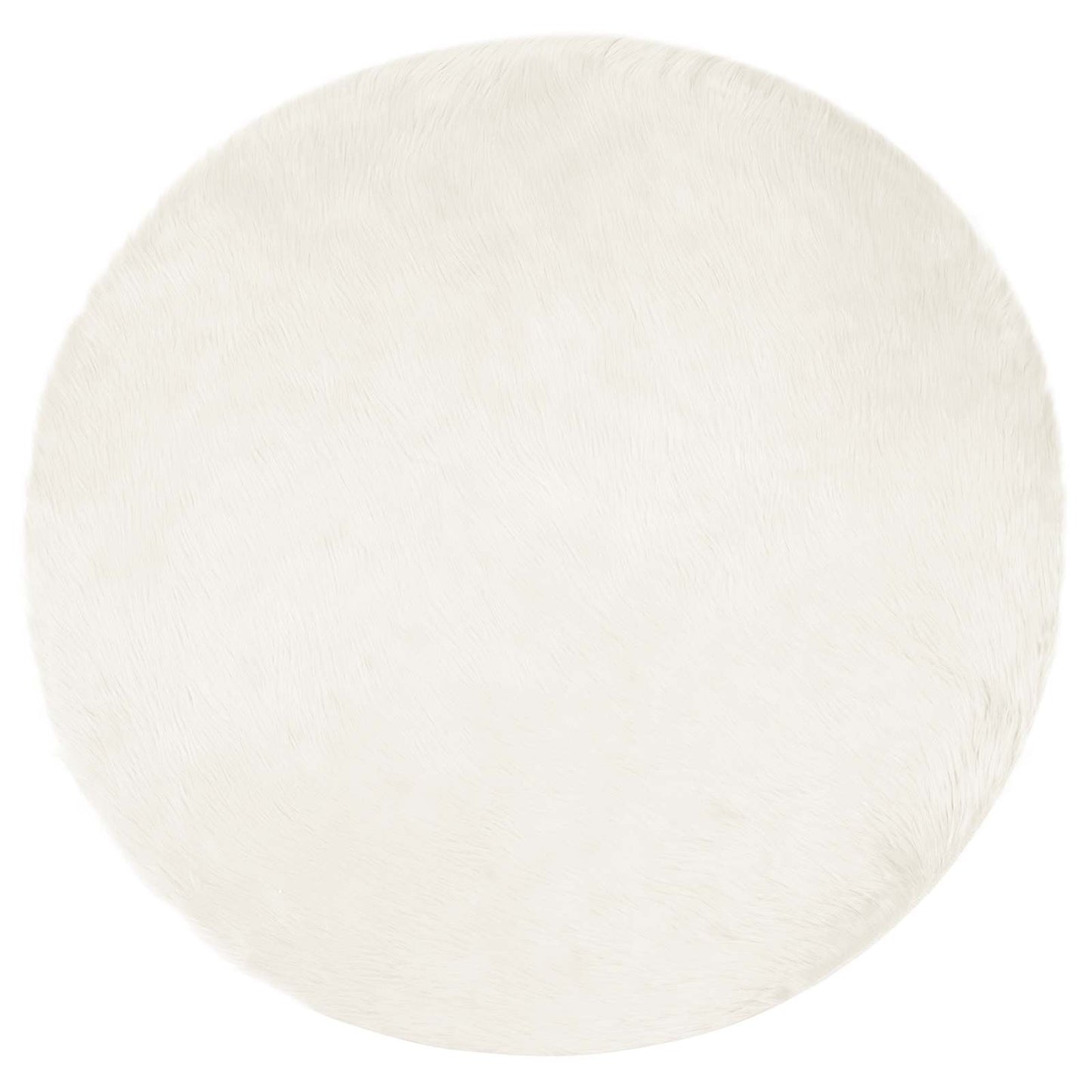 vidaXL Kunstschaffell Teppich Tafalla Weiß Ø 100 cm Polyester