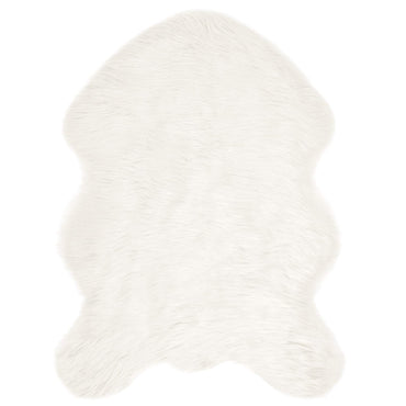 vidaXL Tapis en fausse fourrure Tafalla Blanc 80 x 120 cm Polyester