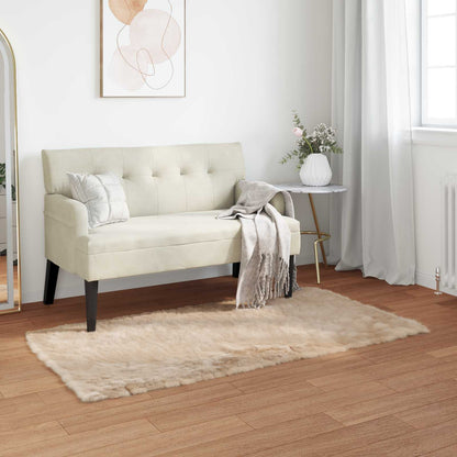vidaXL Kunstschaffell Teppich Tafalla Beige 60 x 110 cm Polyester