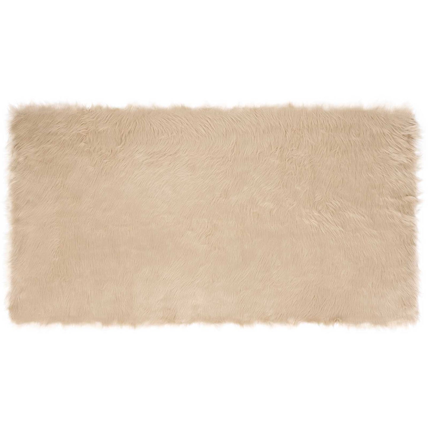 vidaXL Kunstschaffell Teppich Tafalla Beige 80 x 150 cm Polyester
