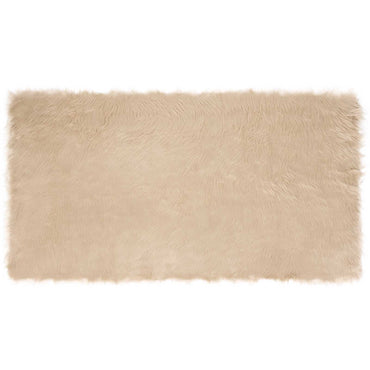 vidaXL Tapis en fausse peau de mouton Tafalla Beige 80 x 150 cm Polyester