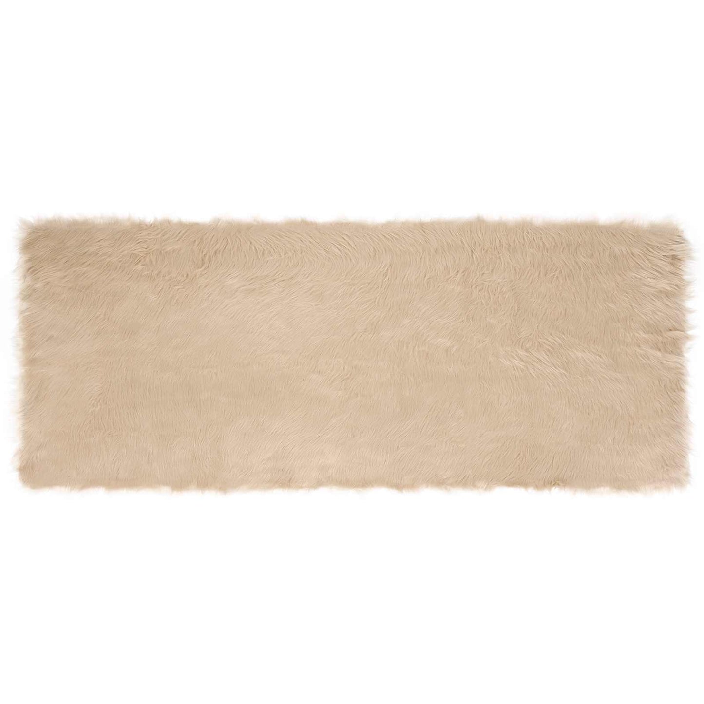 vidaXL Kunstschaffell Teppich Tafalla Beige 80 x 200 cm Polyester