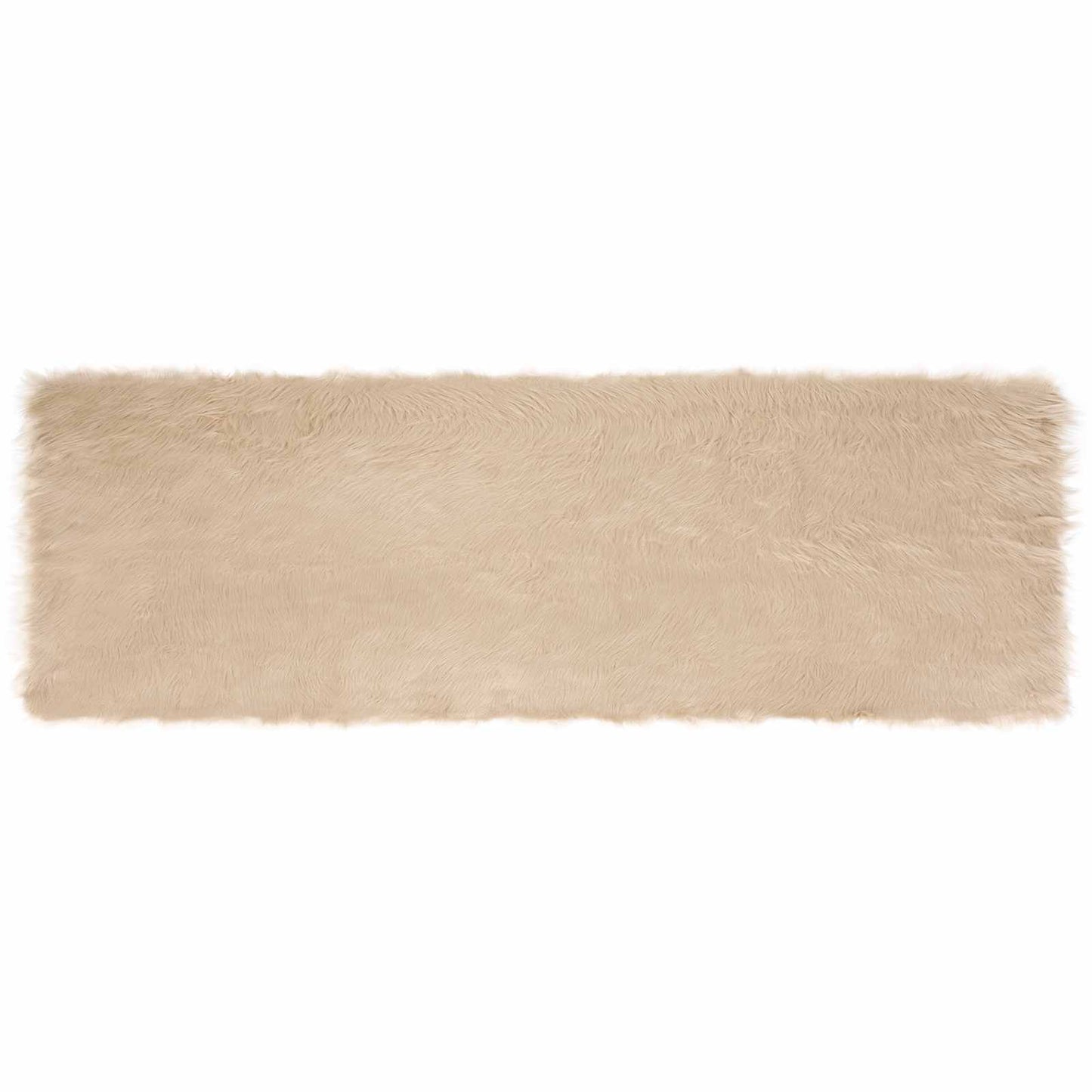 vidaXL Kunstschaffell Teppich Tafalla Beige 80 x 250 cm Polyester