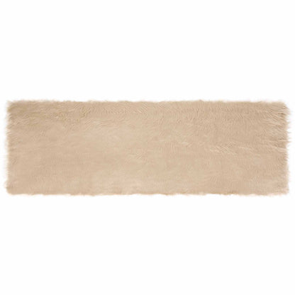 vidaXL Kunstschaffell Teppich Tafalla Beige 80 x 250 cm Polyester