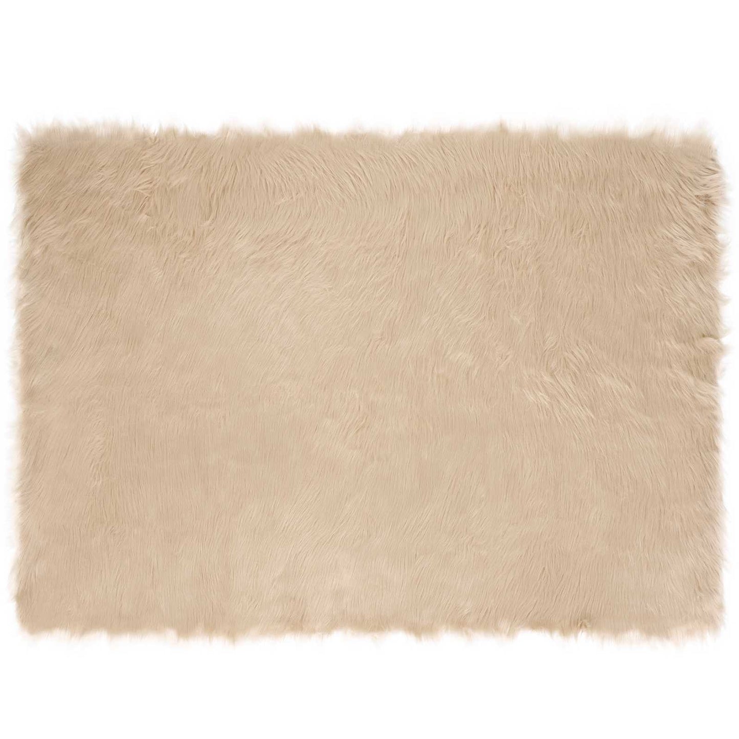 vidaXL Kunstschaffell Teppich Tafalla Beige 120 x 170 cm Polyester