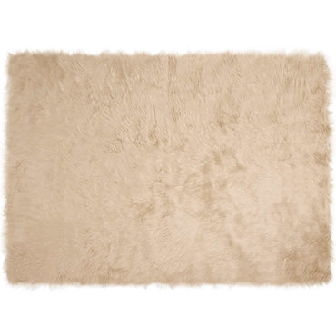 vidaXL Kunstschaffell Teppich Tafalla Beige 160 x 230 cm Polyester