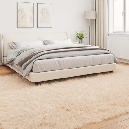 vidaXL Kunstschaffell Teppich Tafalla Beige 200 x 280 cm Polyester