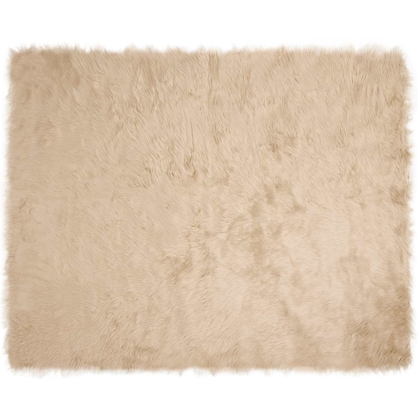 vidaXL Kunstschaffell Teppich Tafalla Beige 200 x 280 cm Polyester
