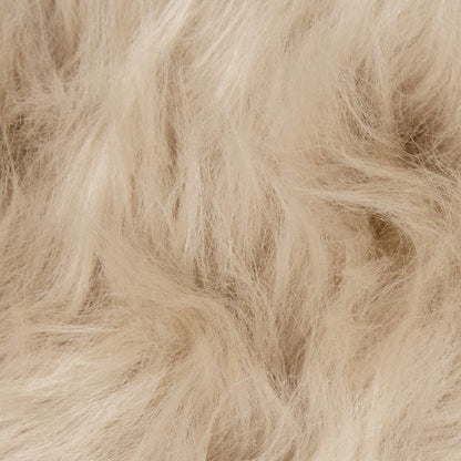 vidaXL Tapis fausse fourrure Tafalla beige Ø 80 cm polyester