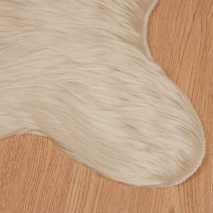 vidaXL Kunstschaffell Teppich Tafalla Beige 50 x 80 cm Polyester