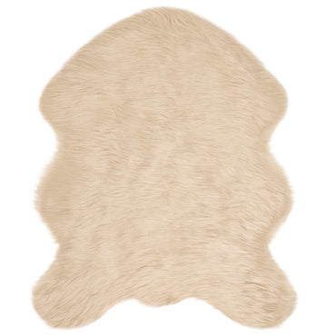 vidaXL Kunstschaffell Teppich Tafalla Beige 50 x 80 cm Polyester