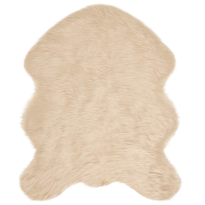 vidaXL Kunstschaffell Teppich Tafalla Beige 50 x 80 cm Polyester