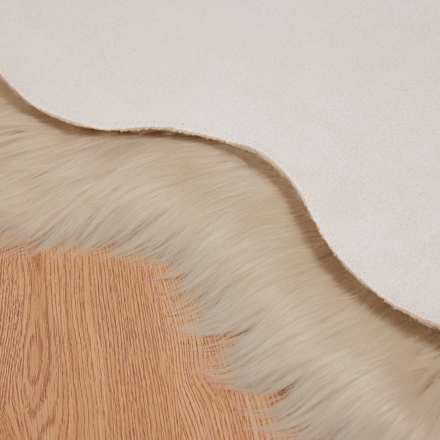 vidaXL Kunstschaffell Teppich Tafalla Beige 60 x 90 cm Polyester