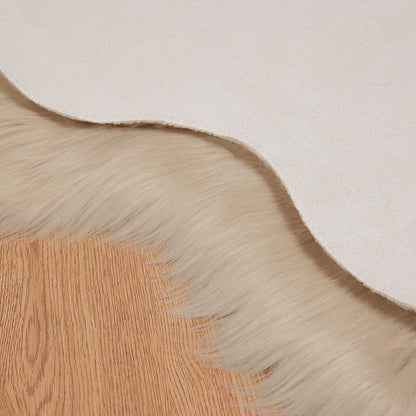 vidaXL Kunstschaffell Teppich Tafalla Beige 60 x 90 cm Polyester