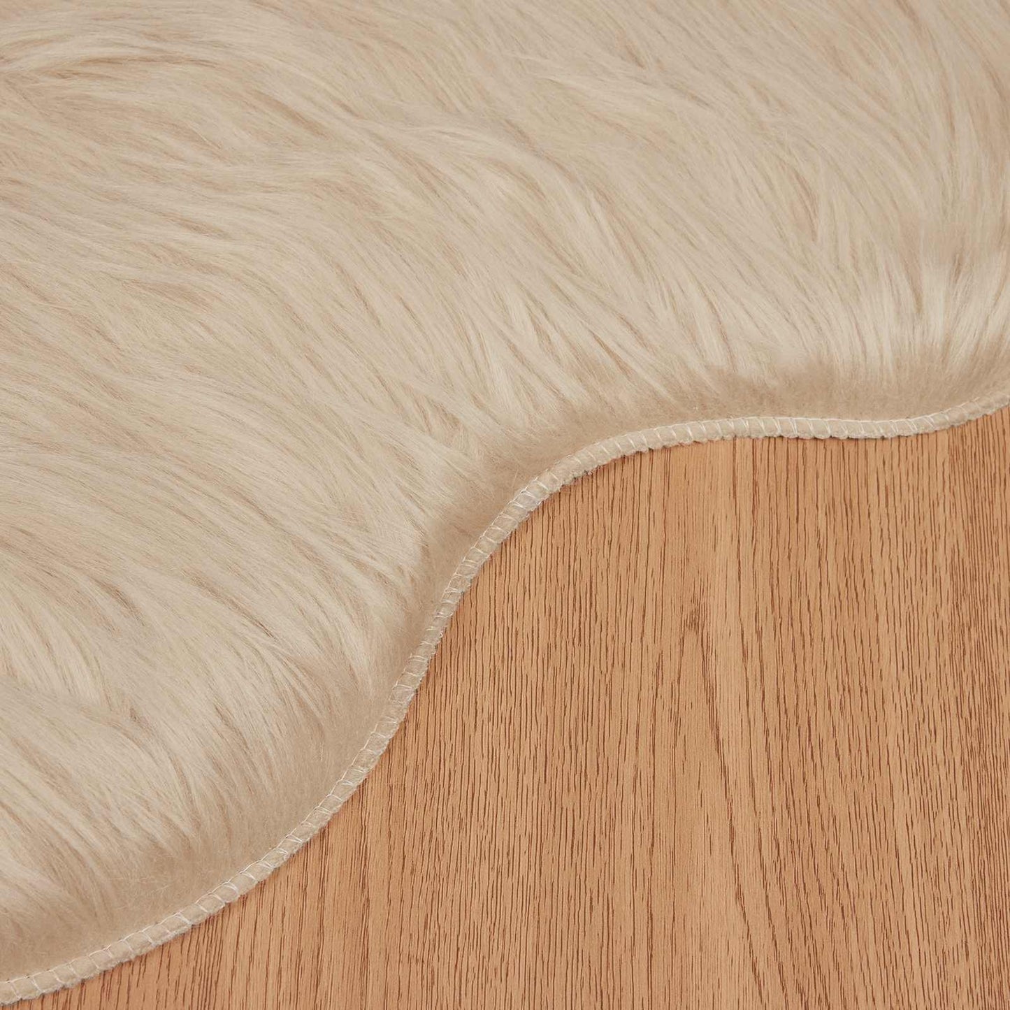 vidaXL Kunstschaffell Teppich Tafalla Beige 60 x 90 cm Polyester