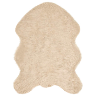 vidaXL Kunstschaffell Teppich Tafalla Beige 80 x 120 cm Polyester