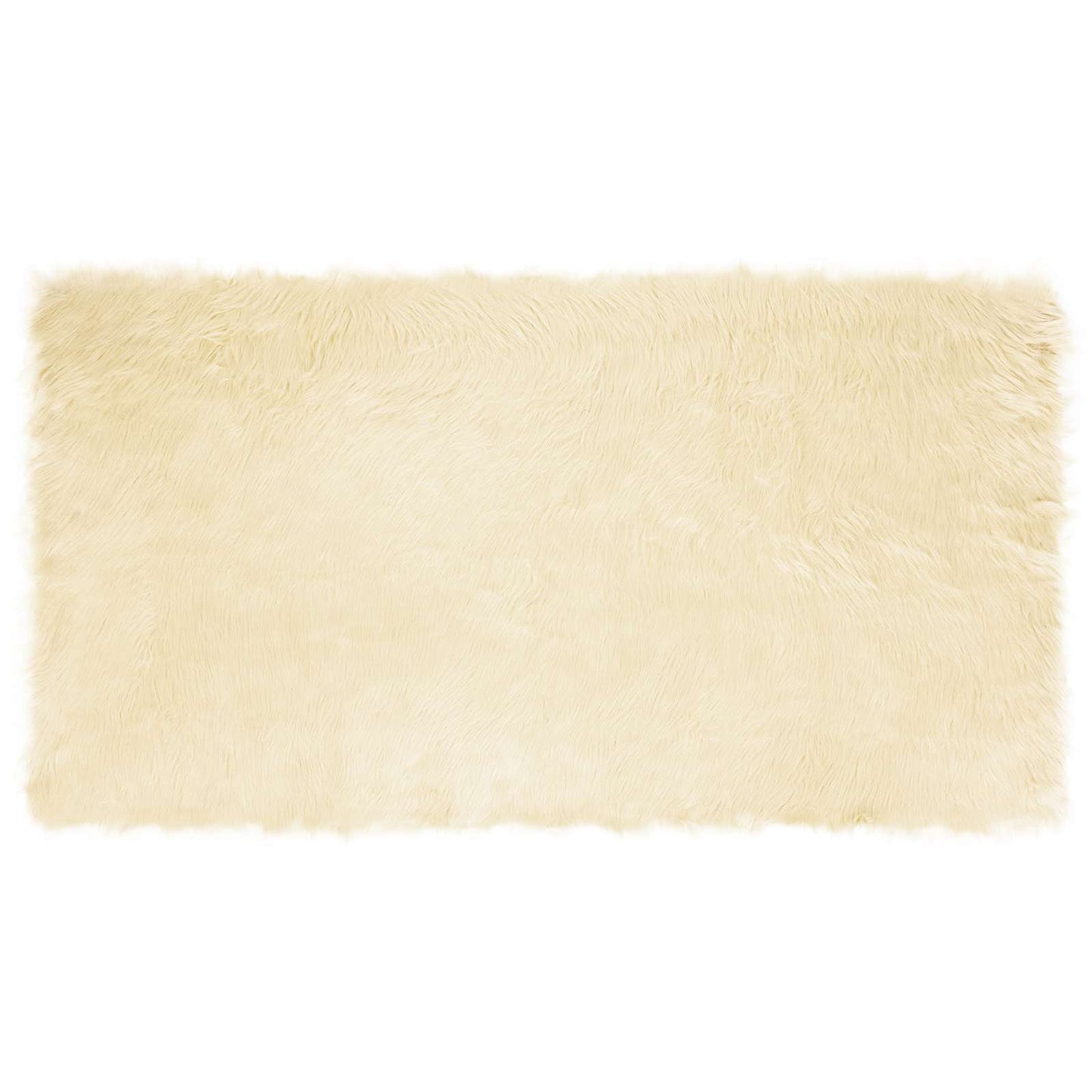 vidaXL Kunstschaffell Teppich Tafalla Creme 80 x 150 cm Polyester