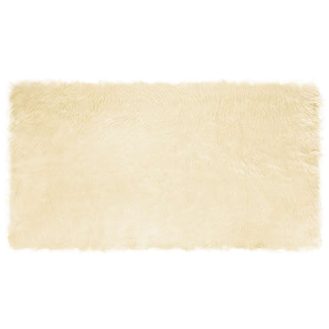 vidaXL Kunstschaffell Teppich Tafalla Creme 80 x 150 cm Polyester