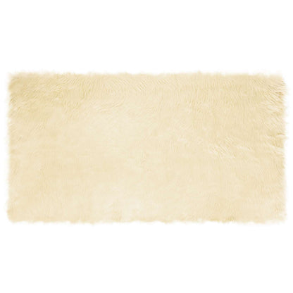 vidaXL Kunstschaffell Teppich Tafalla Creme 80 x 150 cm Polyester