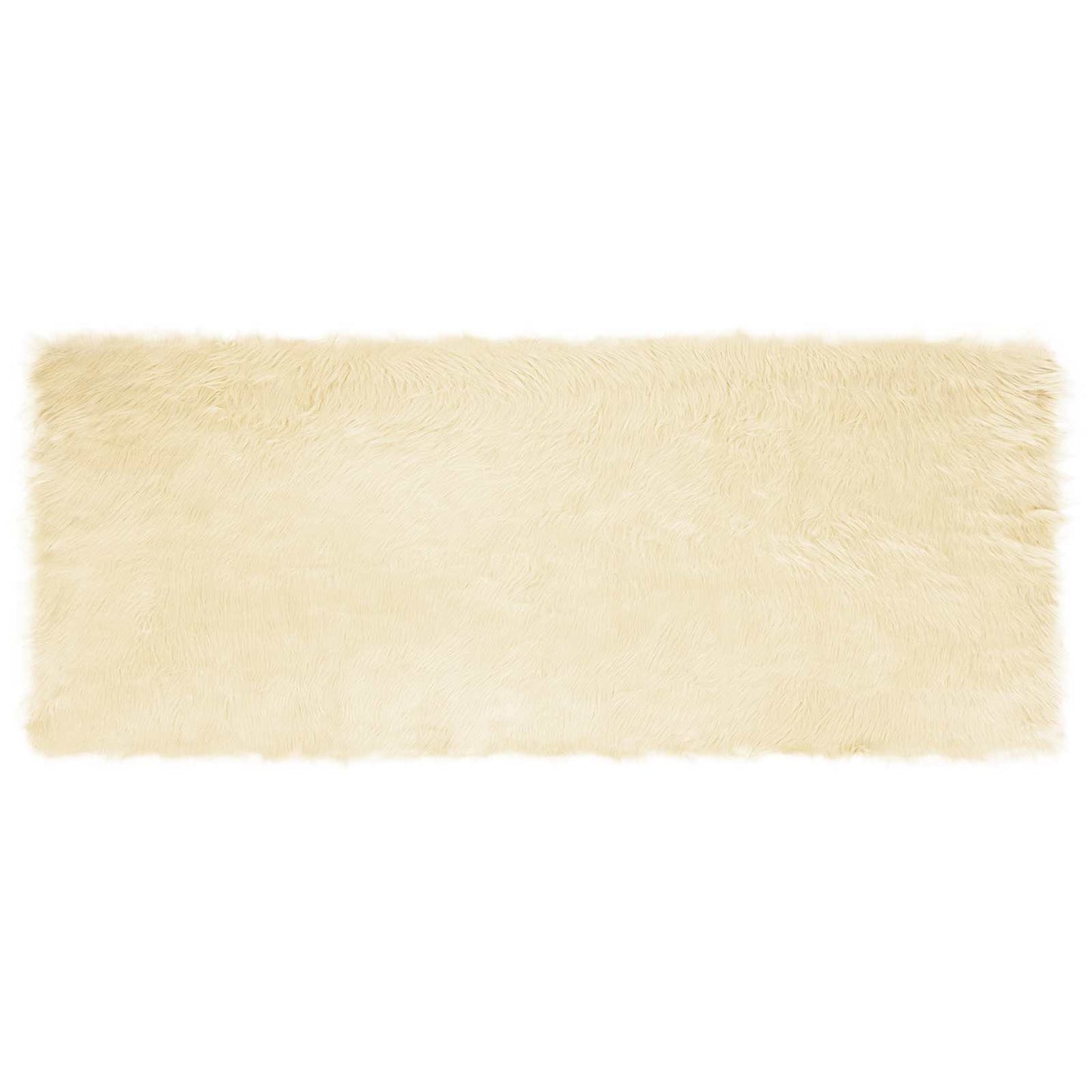 vidaXL Kunstschaffell Teppich Tafalla Creme 80 x 200 cm Polyester